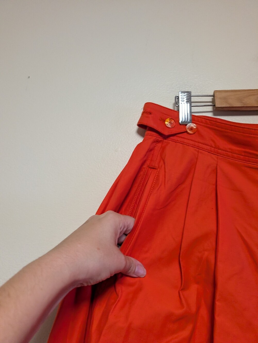 Maeve by Anthropologie Red Orange Wide Leg Utility Pants Size 8 Barrel Crop - Picture 7 of 10